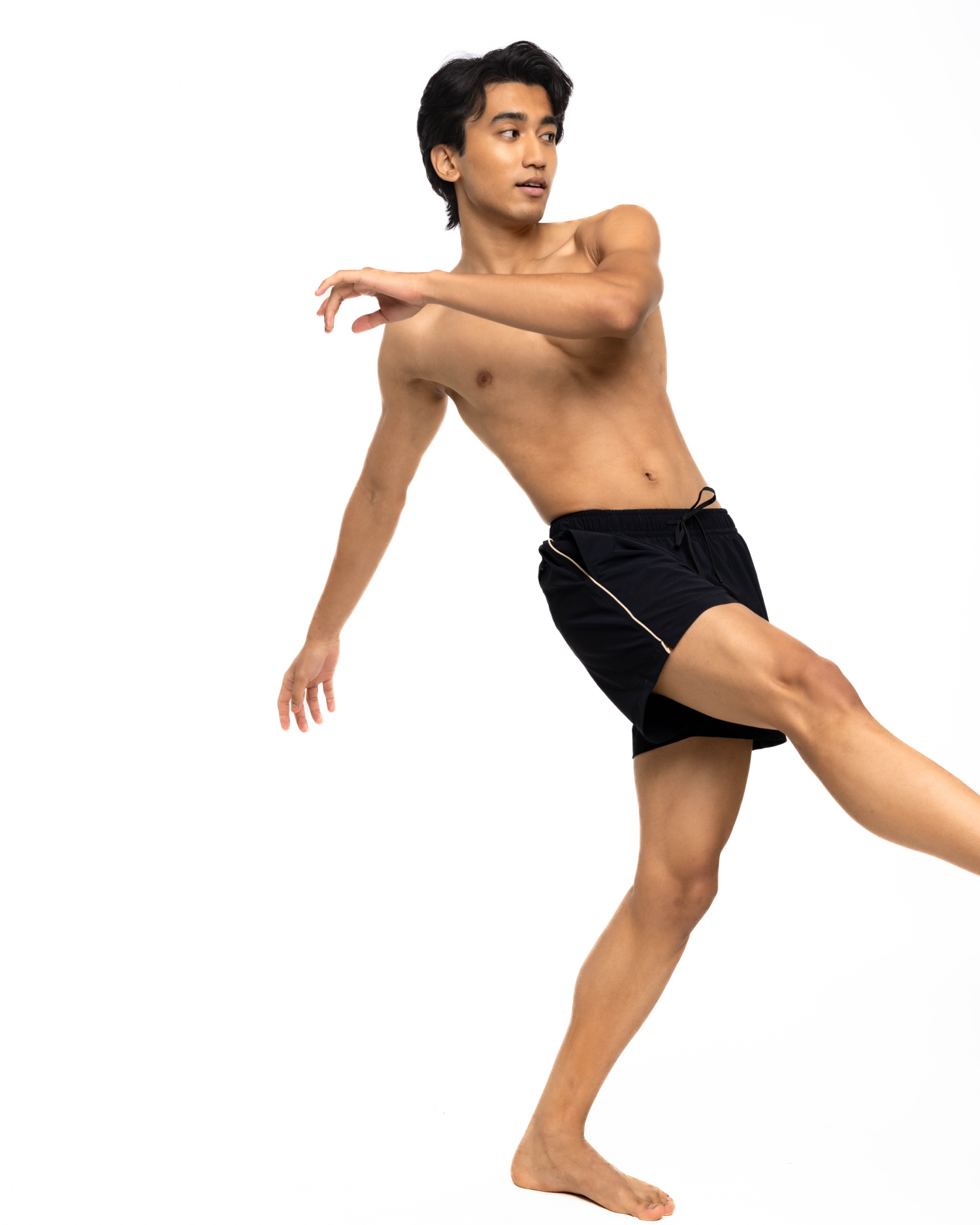 Piped Swim Shorts - Midnight