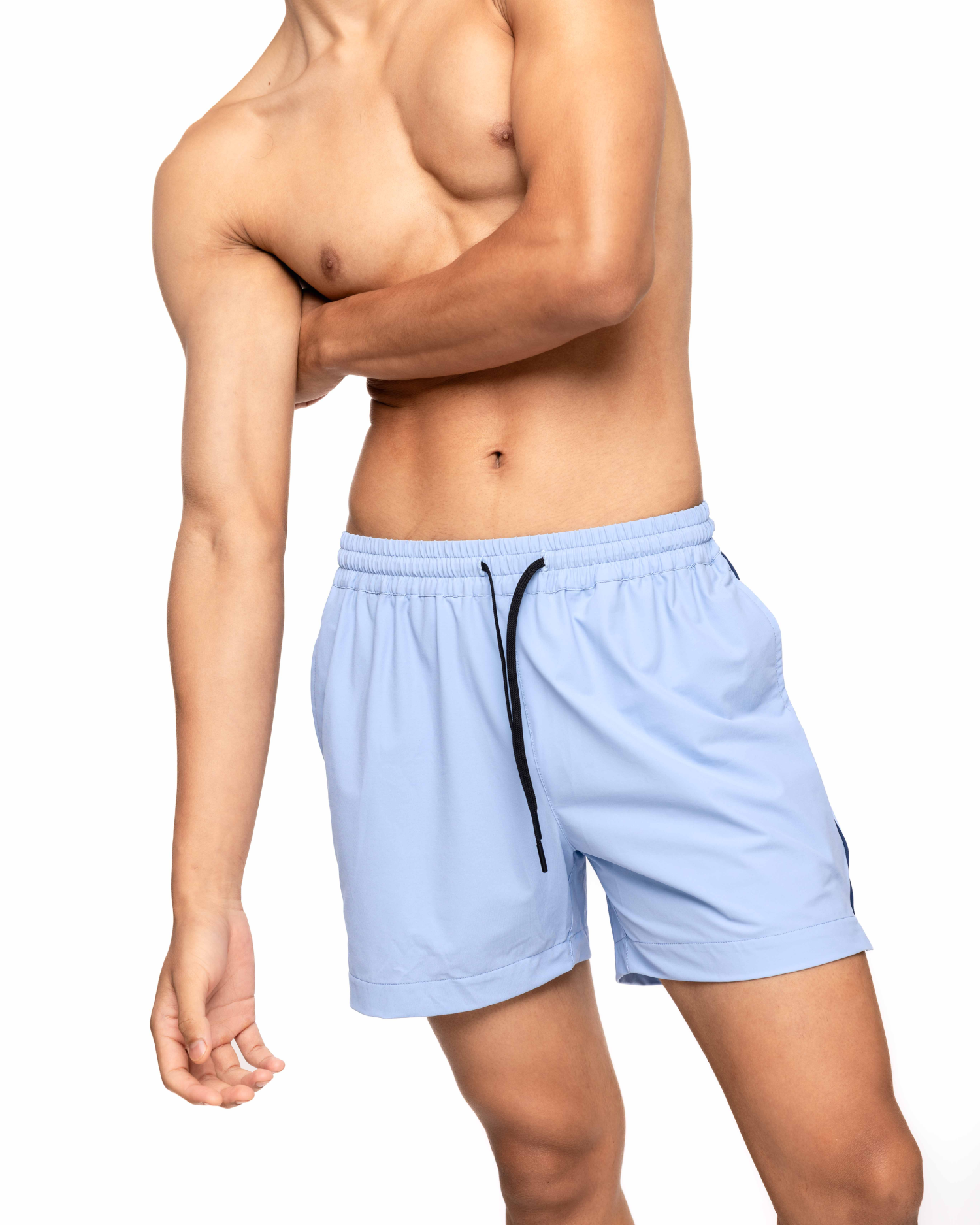 Piped Swim Shorts - Sky