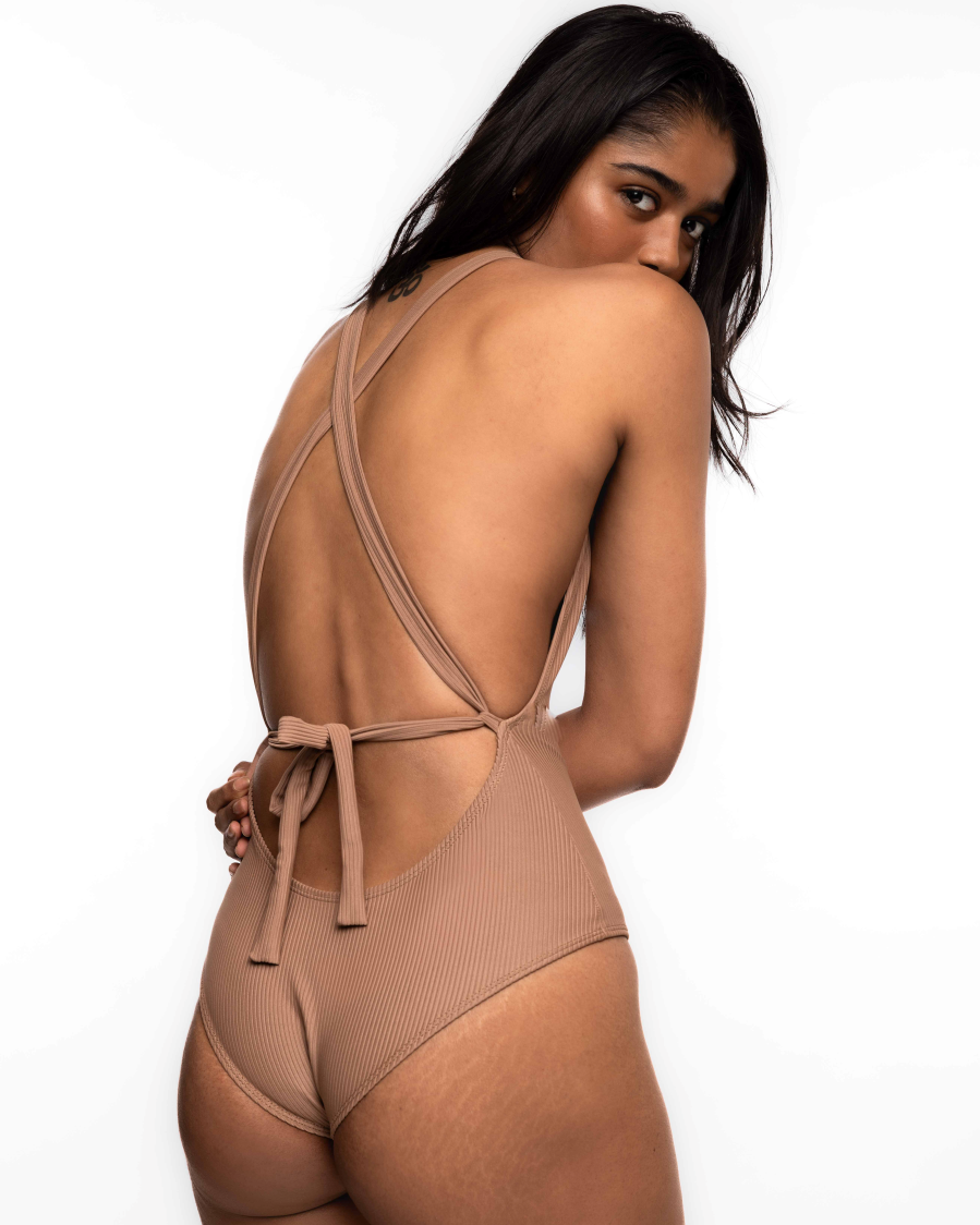 Cross Back Swimsuit - Cedar