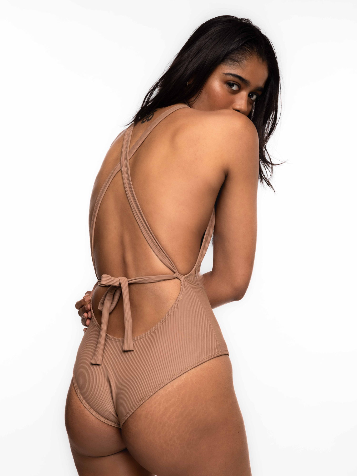 Plunge neck Swimsuit - Cedar