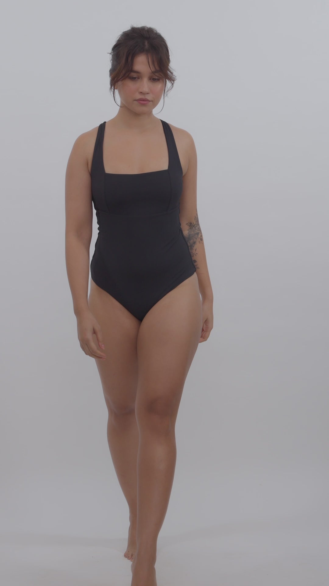 Load video: Tank Swimsuit - Midnight