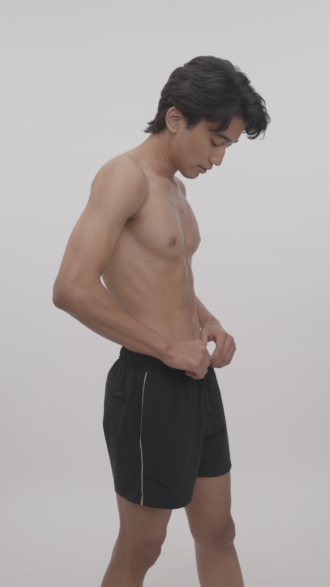 Load video: Piped Swim Shorts - Midnight